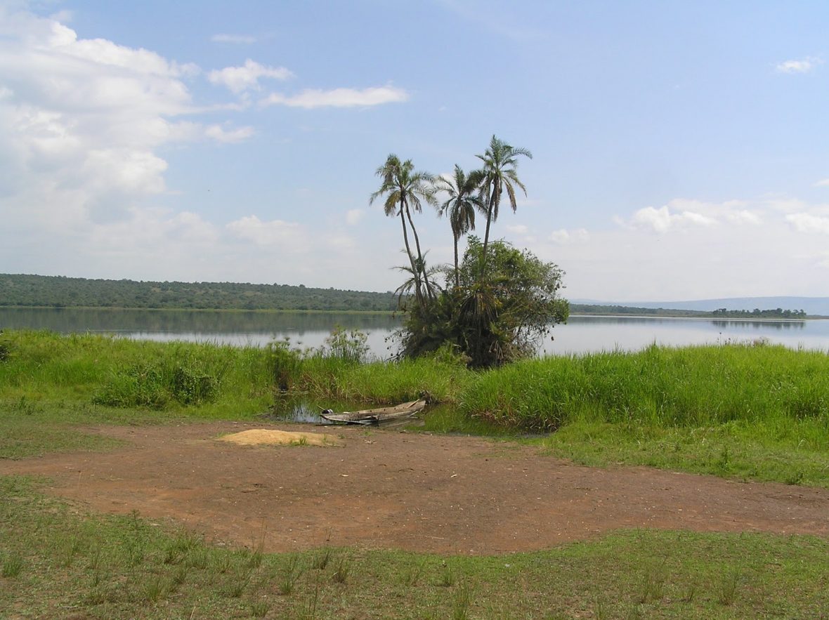 Lake Birengero In Akagera National Park Rwanda